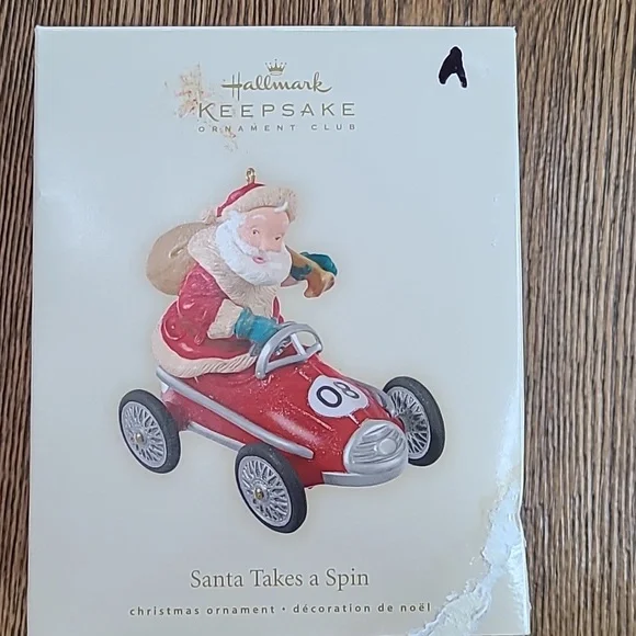 🧨 SALE! Hallmark "Santa Takes a Spin" Ornament Keepsake 2008 - Picture 6 of 8